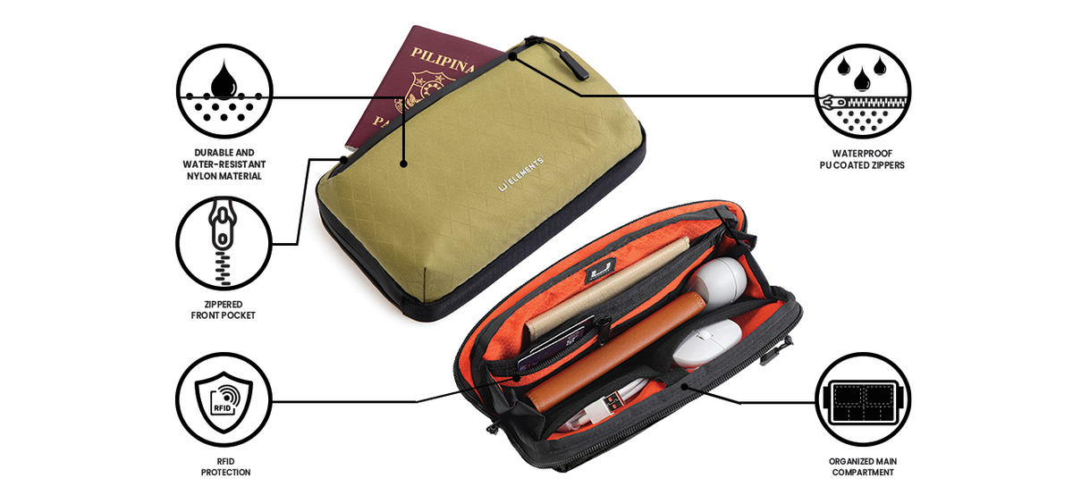 U Elements Organization City Pouch Cases and Organizer - Custom Image