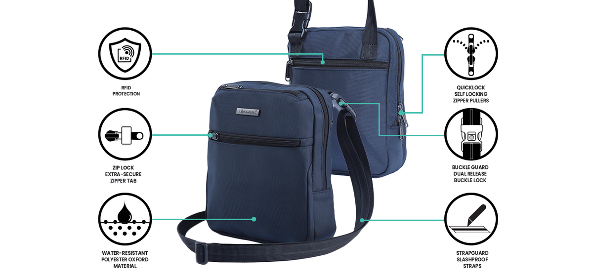 U Elements Defender Edge Anti-Theft Shoulder Bag - Custom Image