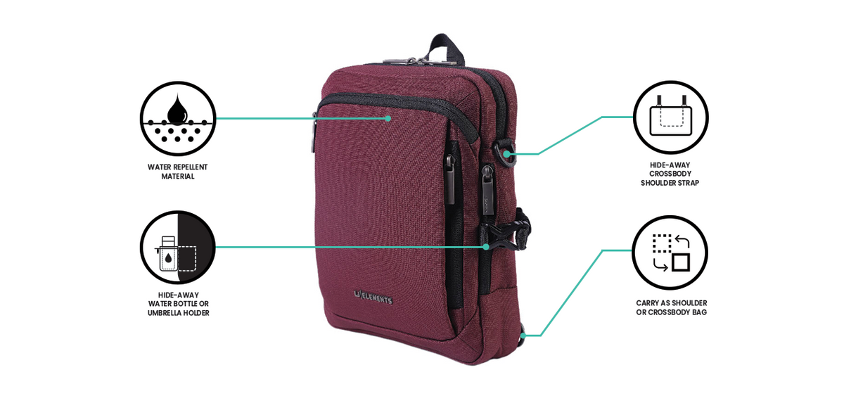 U Elements Switch Pro Multi-Carry Sling/Crossbody Bag - Custom Image