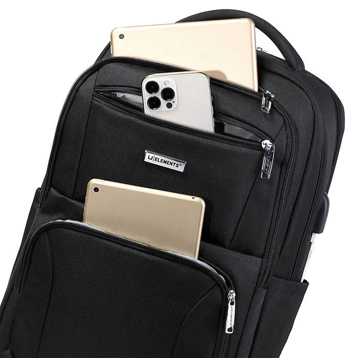 backpack with laptop compartment philippines SleekComfort 15.6"Laptop Multiple Pockets Promate Simply connect your power bank inside and plug your USB cable outside Sky Travel Original Backpack with